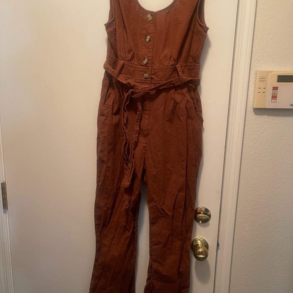 HYFVE Rust Button-Front Jumpsuit